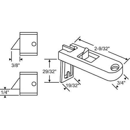 Strybuc White Slide Tilt Latch Set 83-607WA